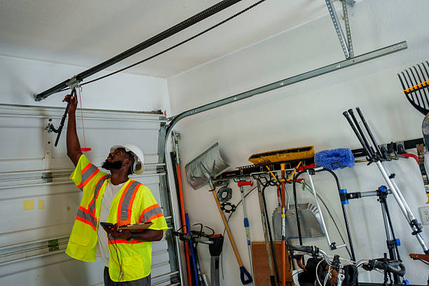 Professional Garage Door Panel Replacement technician working in Crestwood, IL